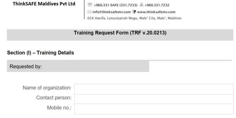Training Request Form – Updated